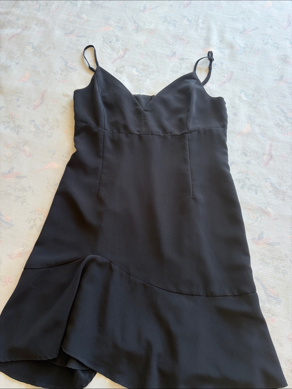 Dynamite Black Asymmetrical Slip Dress